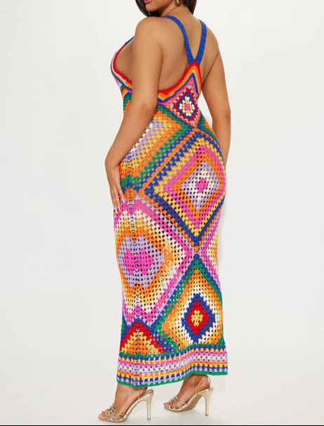 Cabo Vacay Crochet Maxi Dress