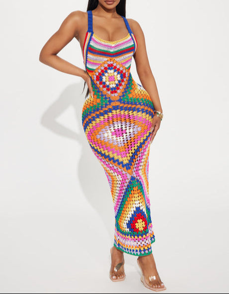 Cabo Vacay Crochet Maxi Dress